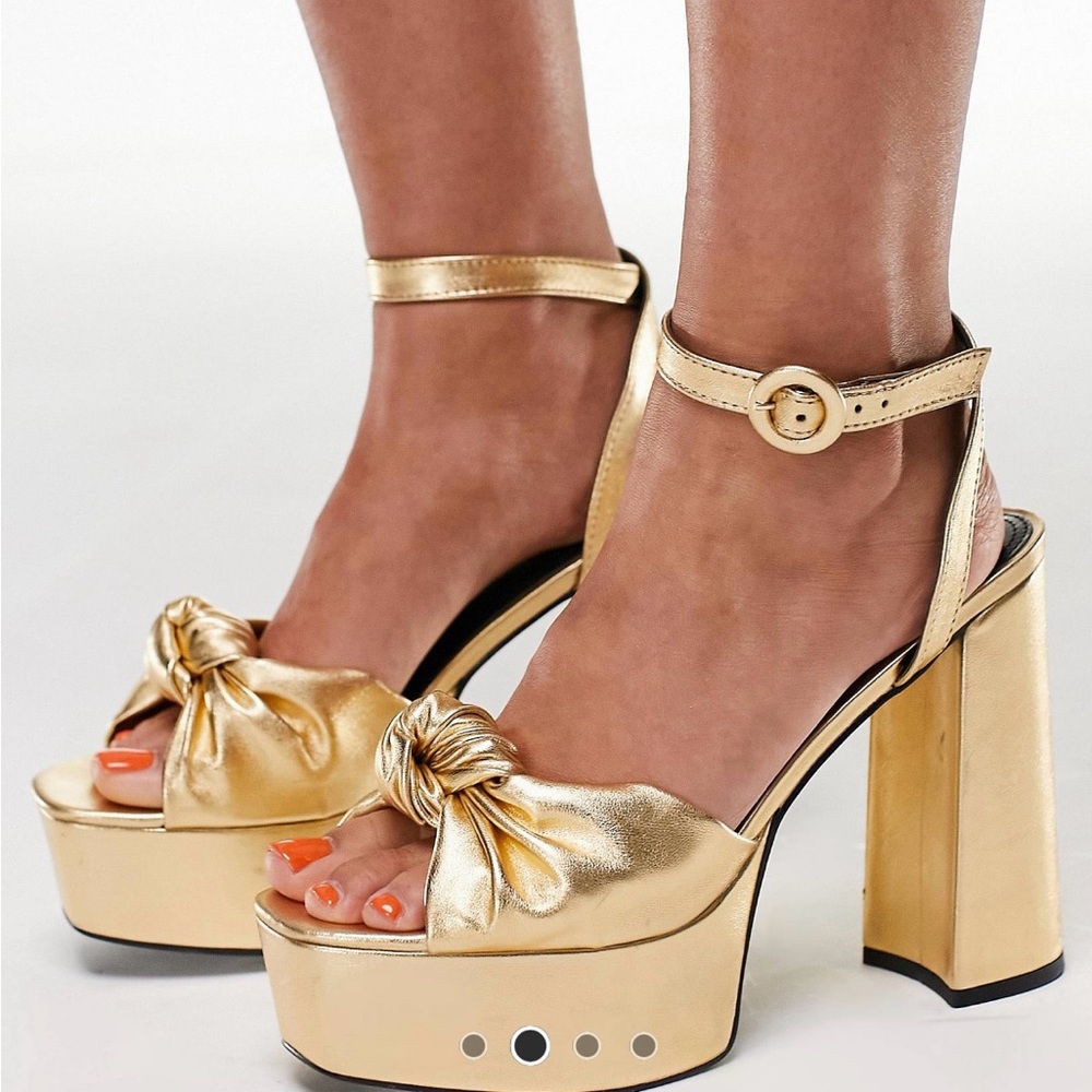 ASOS knot platform block heel
